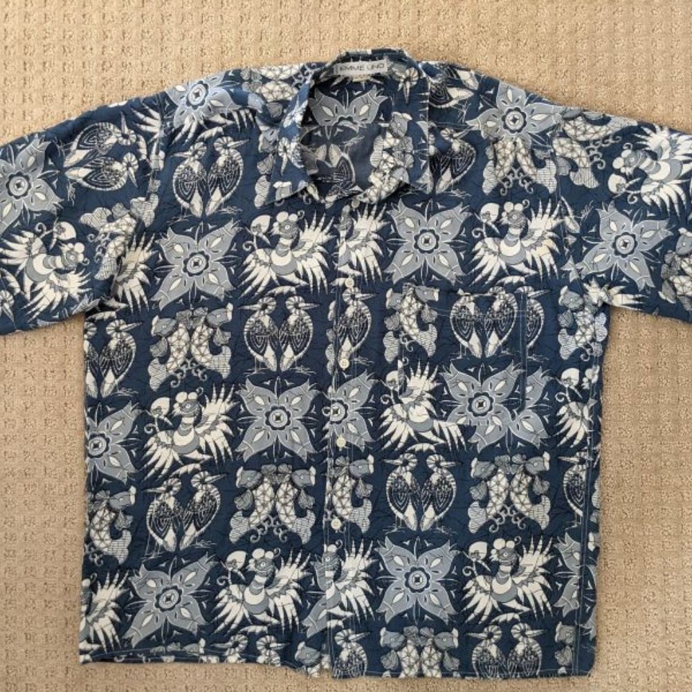 Men's Medium Hawaiian Shirt w/Pocket (A136)